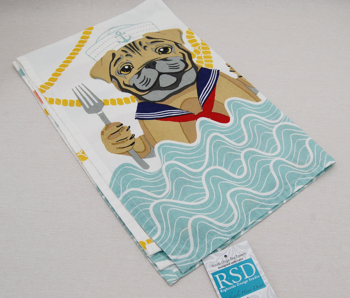 PUG GALLEY CHEF TEA TOWEL