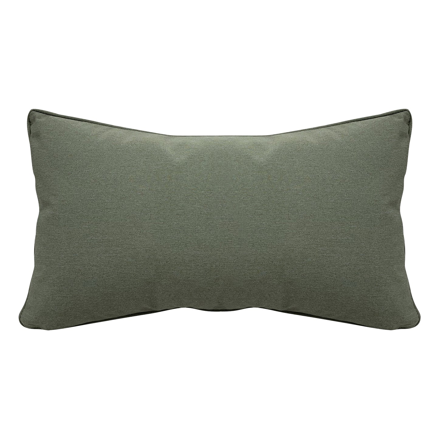 Solid green fabric; back side of the Cardinals & Pines holiday pillow.
