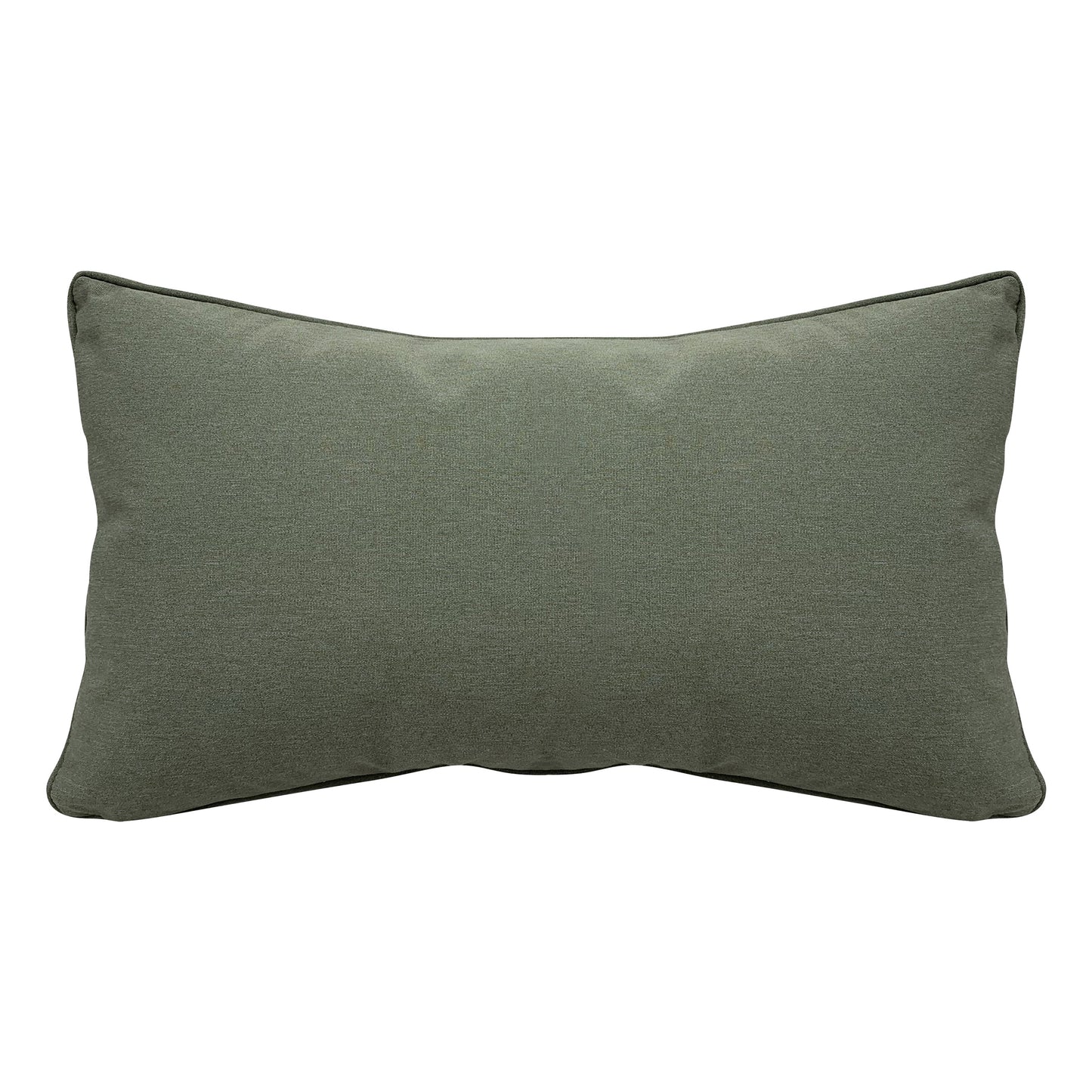Solid green fabric; back side of the Cardinals & Pines holiday pillow.