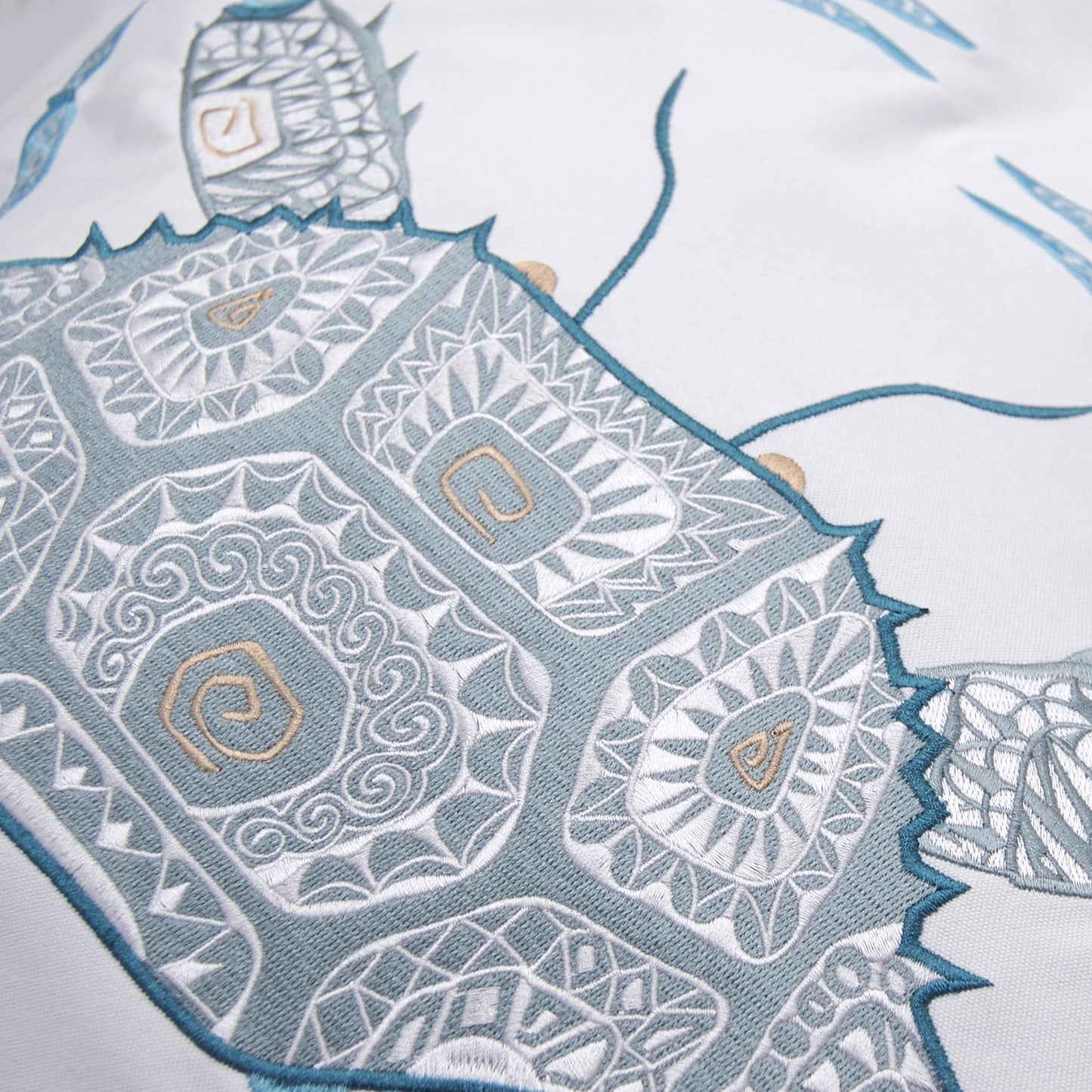 SEAGLASS TRIBAL CRAB INDOOR OUTDOOR PILLOW