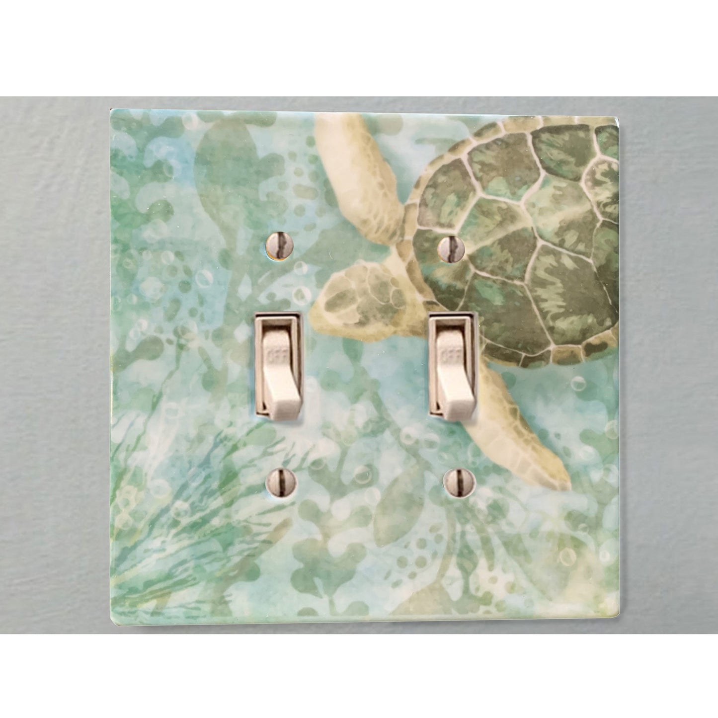 Sea Turtle Double Switch Plate 