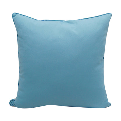 Nautilus Embroidered Indoor Outdoor Pillow Solid Back