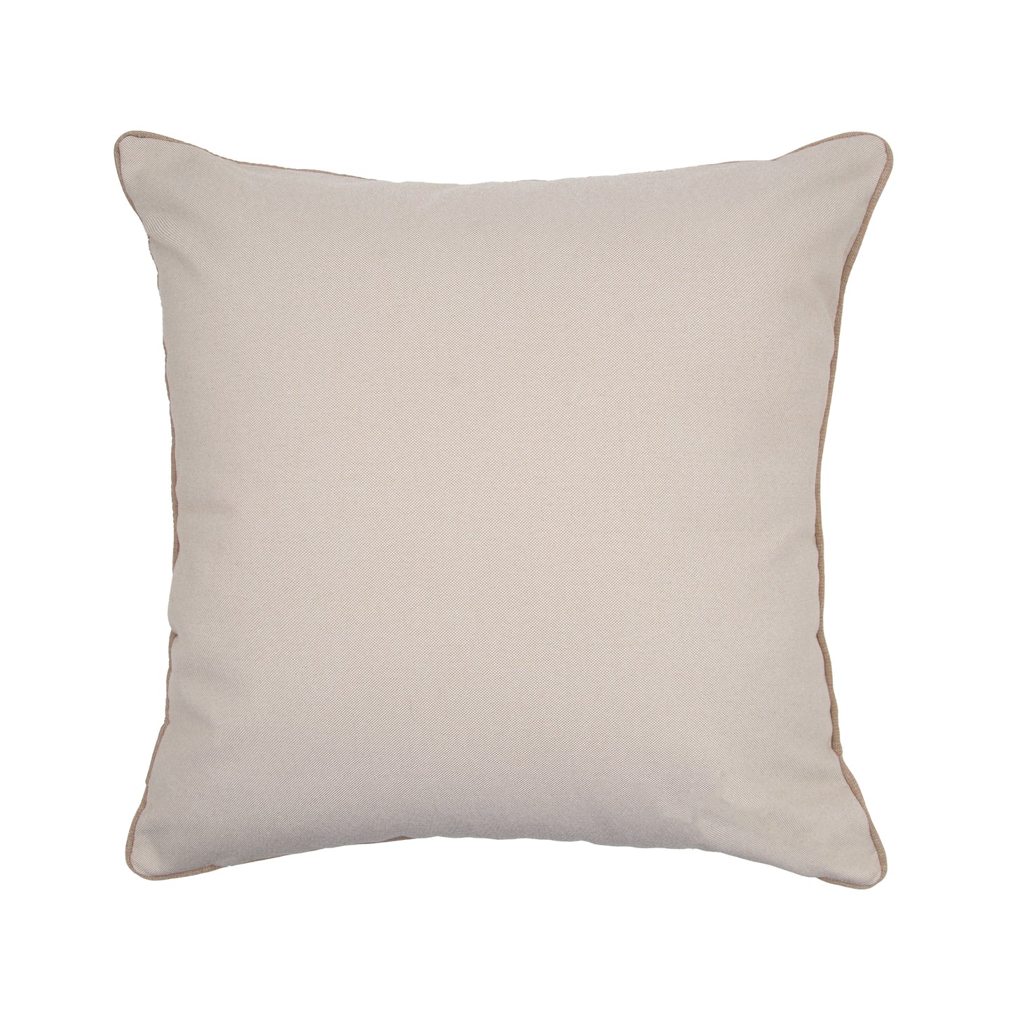 Neutral Coral Pattern Embroidered Indoor Outdoor Pillow Solid Back