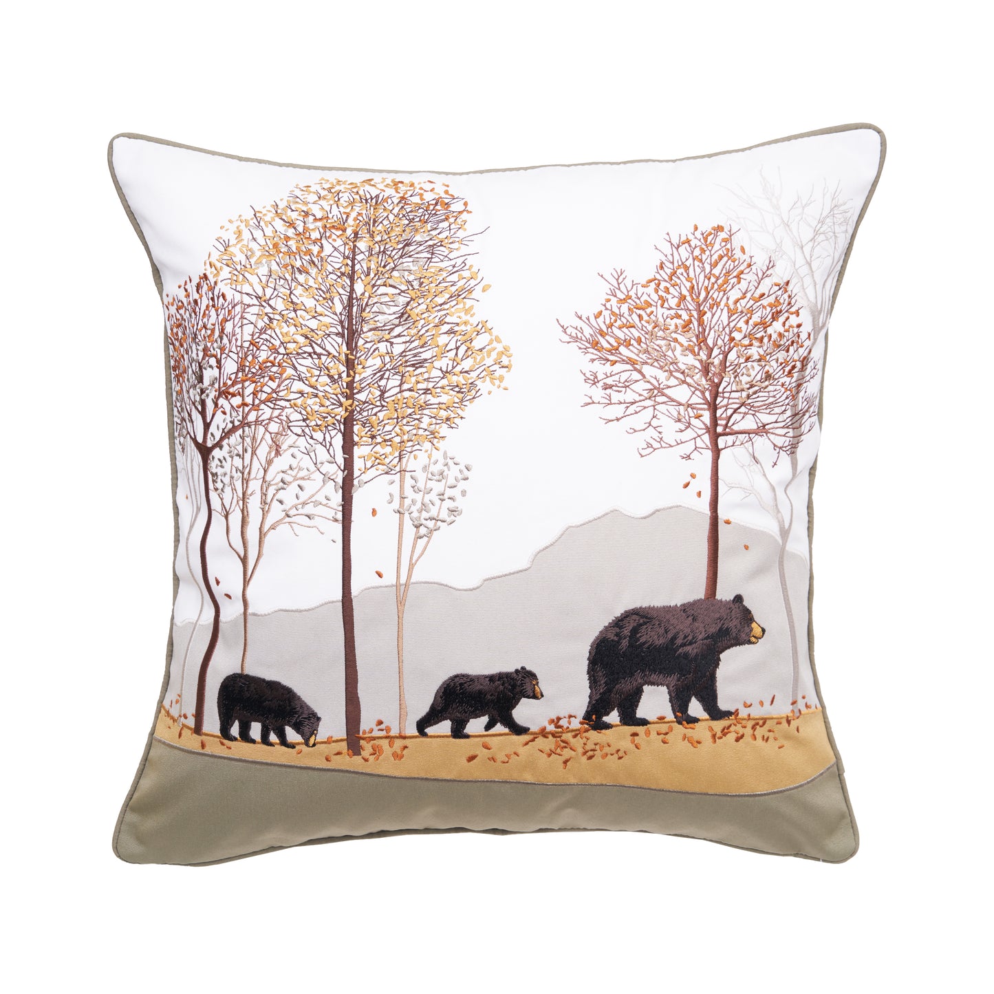 WOODLAND BEAR INDOOR OUTDOOR PILLOW