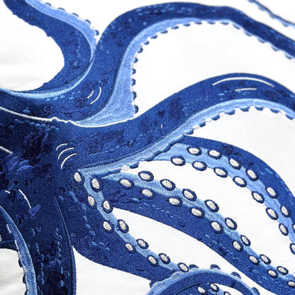 Detail shot of the Blue Octopus Pillow