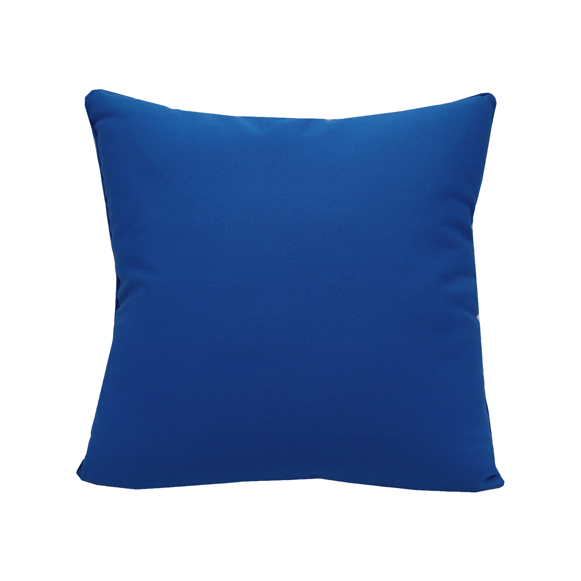 Solid blue fabric; back side of Blue Sea Star pillow.