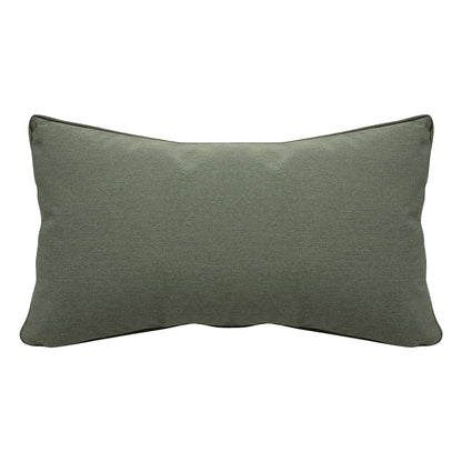 Solid green fabric; back side of the Cardinals & Pines holiday pillow.