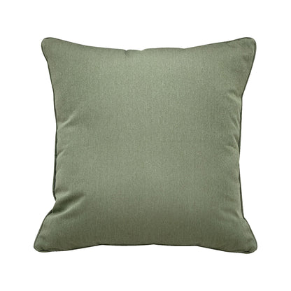 Solid green fabric; back of the Chickadee & Bough pillow.