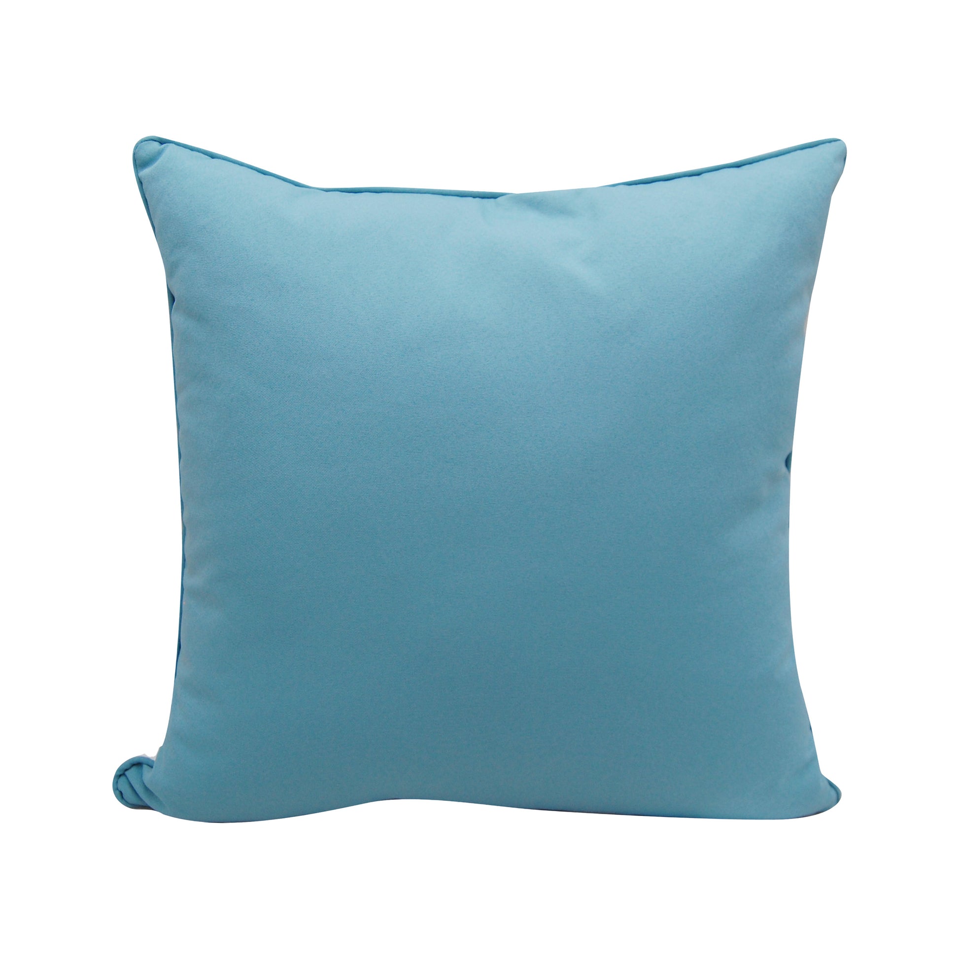 Solid blue; back of Cockatoo with Leaves pillow.
