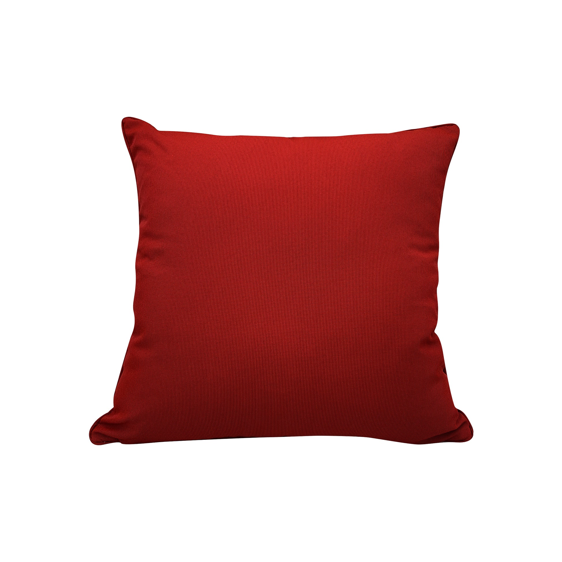 Solid red; back side of the Fan Coral Red and White pillow