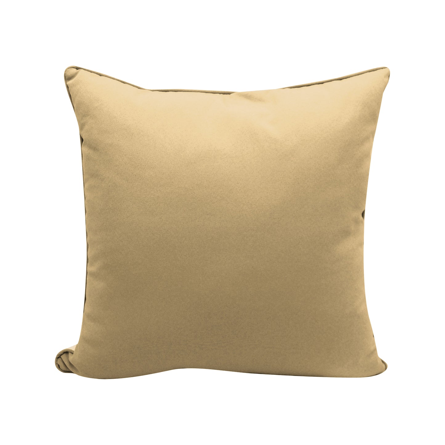 Solid gold fabric; the back of the Flamingo Fancy pillow.