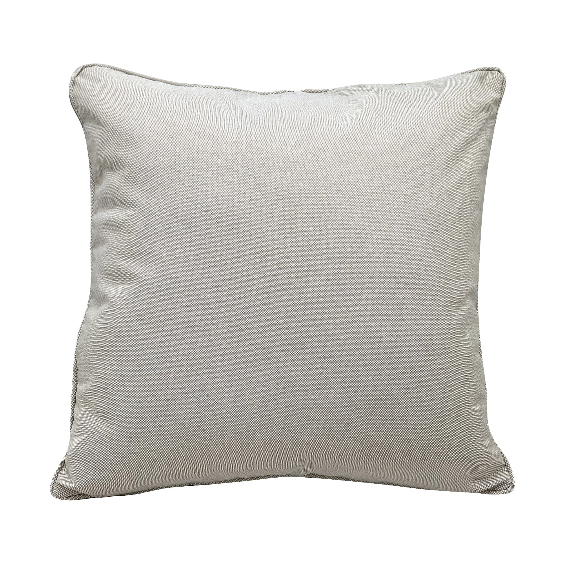 Solid gray; back side of the Hummingbird and Hibiscus pillow.