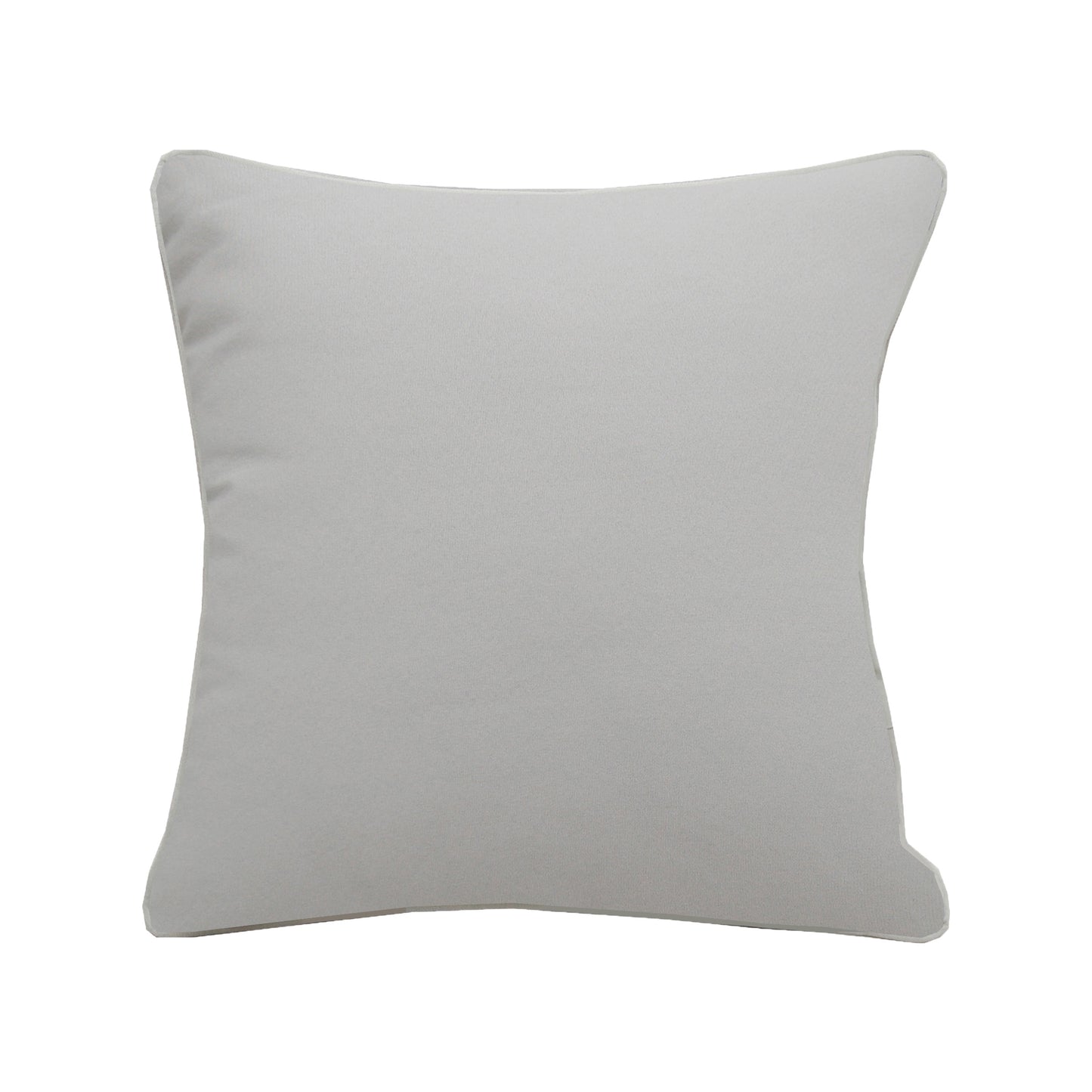 Solid grey fabric; back of the Iris and Bee pillow.