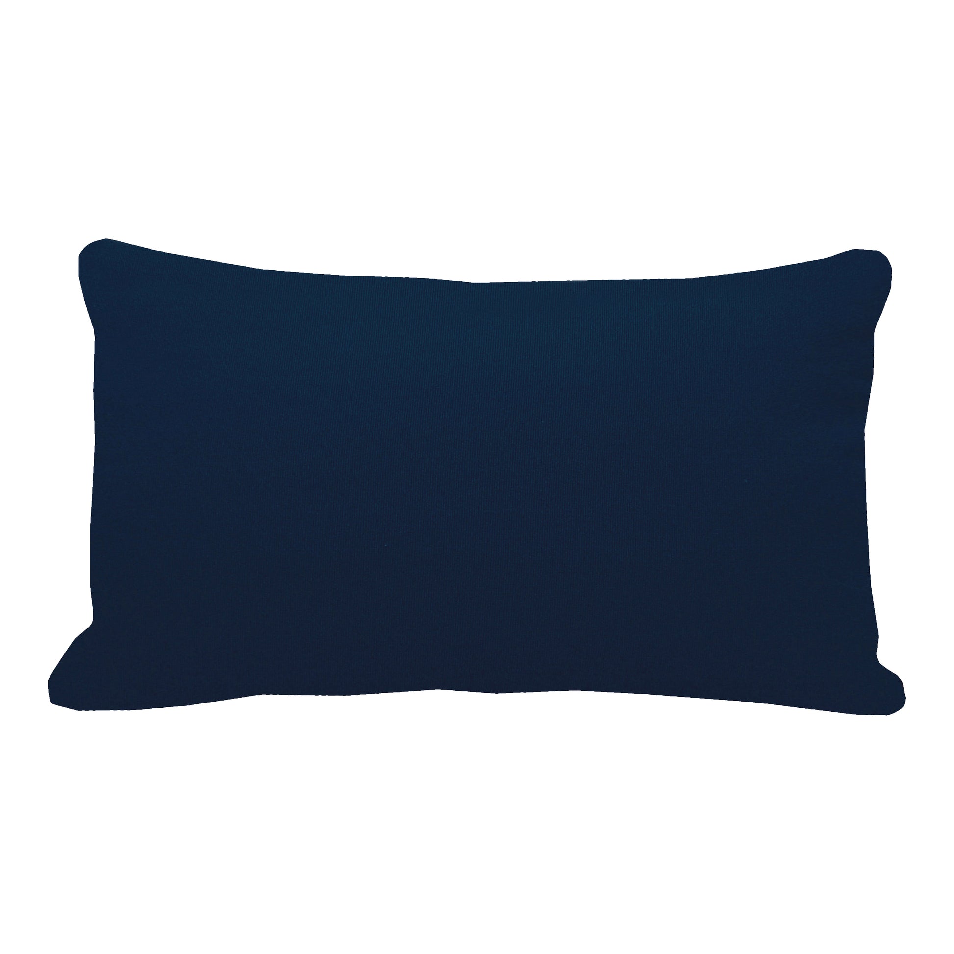 Solid navy fabric; back of the Navy and White Rope Indoor Outdoor Pillow.