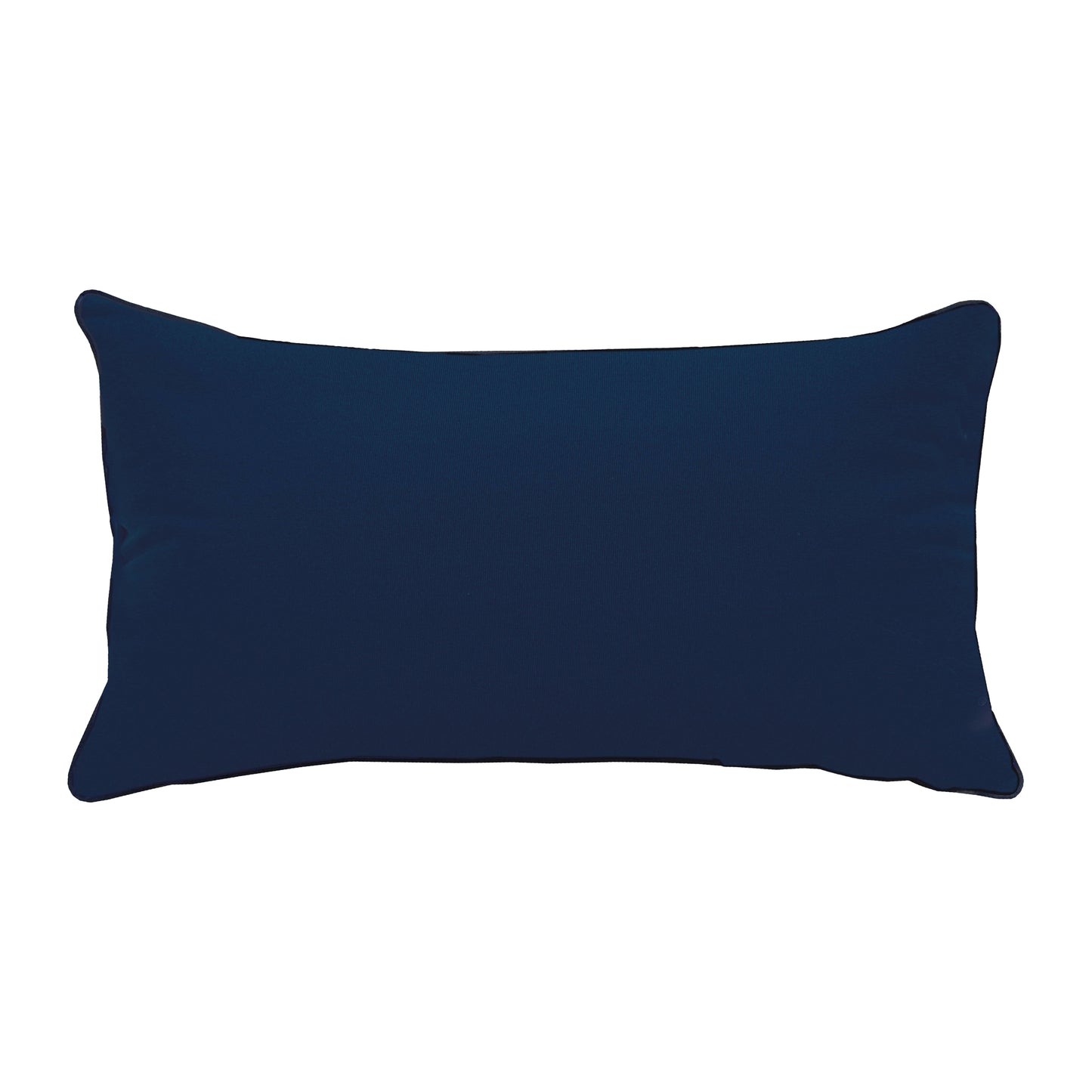 Solid navy blue fabric; the back side of the Octopus Tentacles Indoor Outdoor pillow.