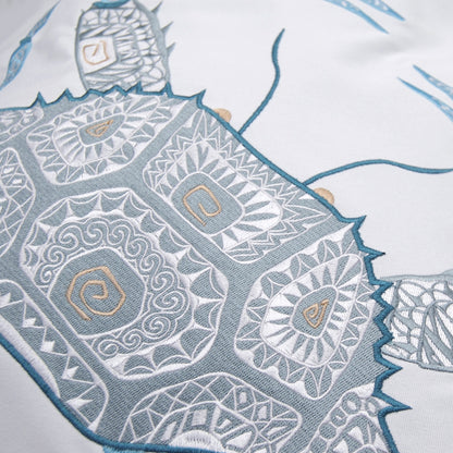 SEAGLASS TRIBAL CRAB INDOOR OUTDOOR PILLOW