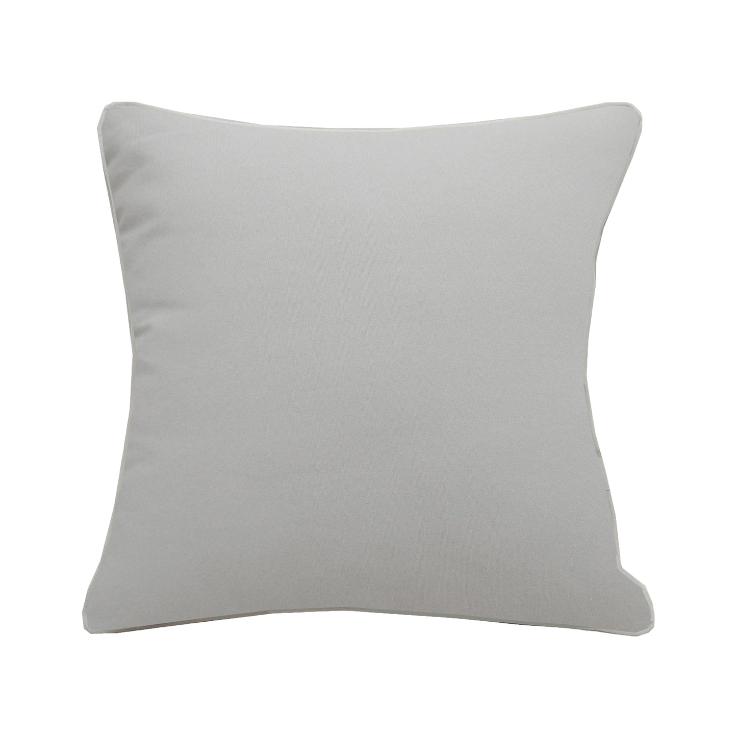 Solid grey fabric; bath of the Sunbathing Brown Pelican Indoor Outdoor pillow.