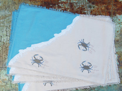 BABY CRAB & BEACH WAVES TABLE LINENS